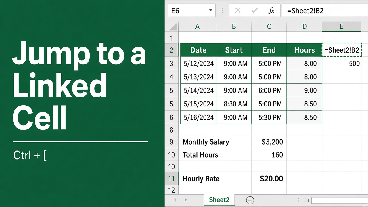 How to Jump to Linked Cells in Excel using a Shortcut? featured image