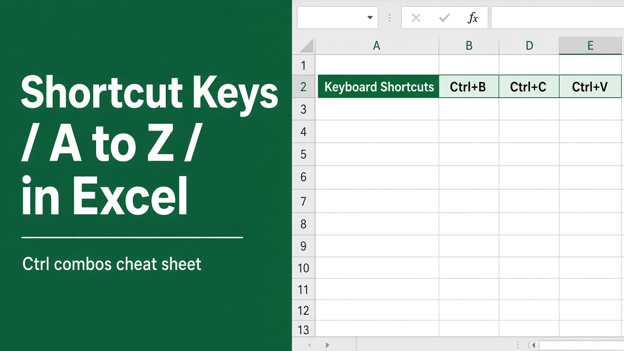 Excel Shortcut Keys from A to Z: Your Ultimate Guide featured image