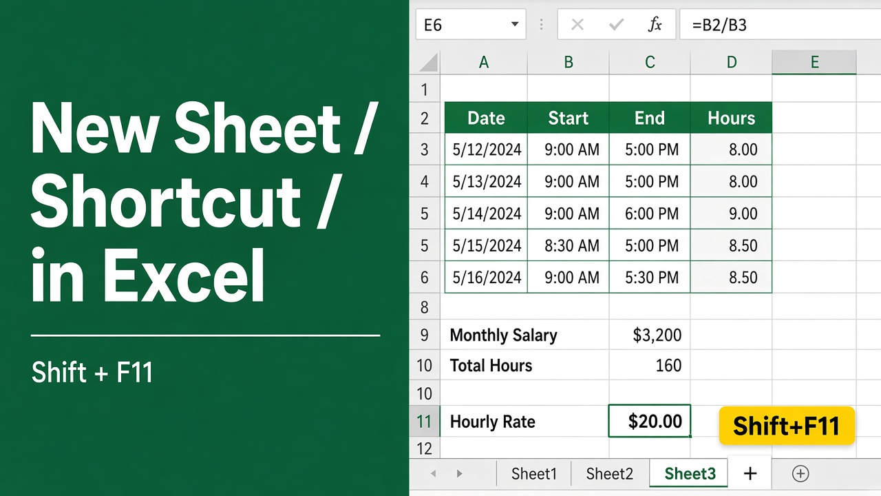 Easy Excel Shortcut to Create New Sheet: Boost Your Productivity! featured image