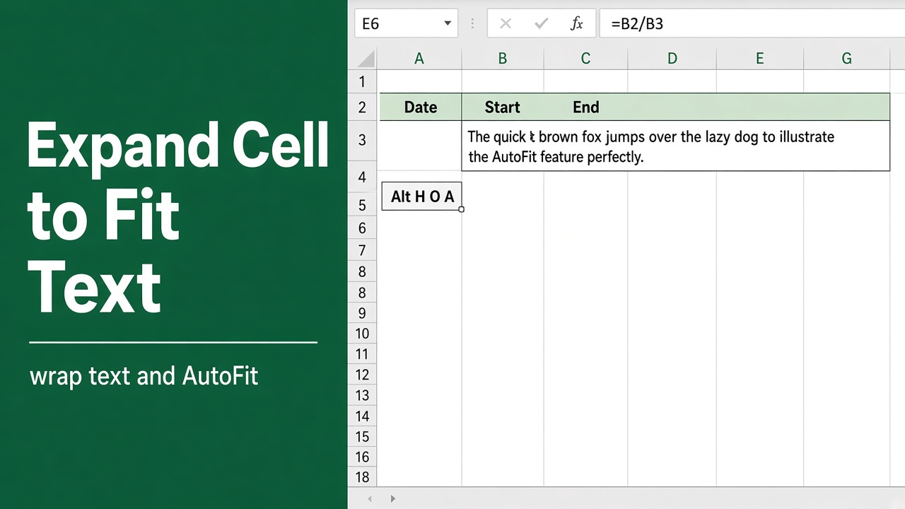 Easy Excel Shortcut to Expand Cell to Fit Text featured image