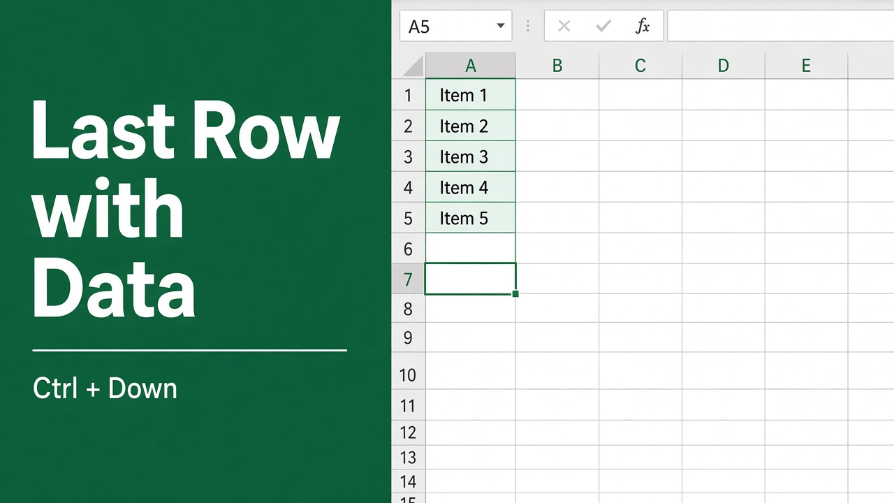 Excel Shortcut: Instantly Jump to the Last Row with Data featured image