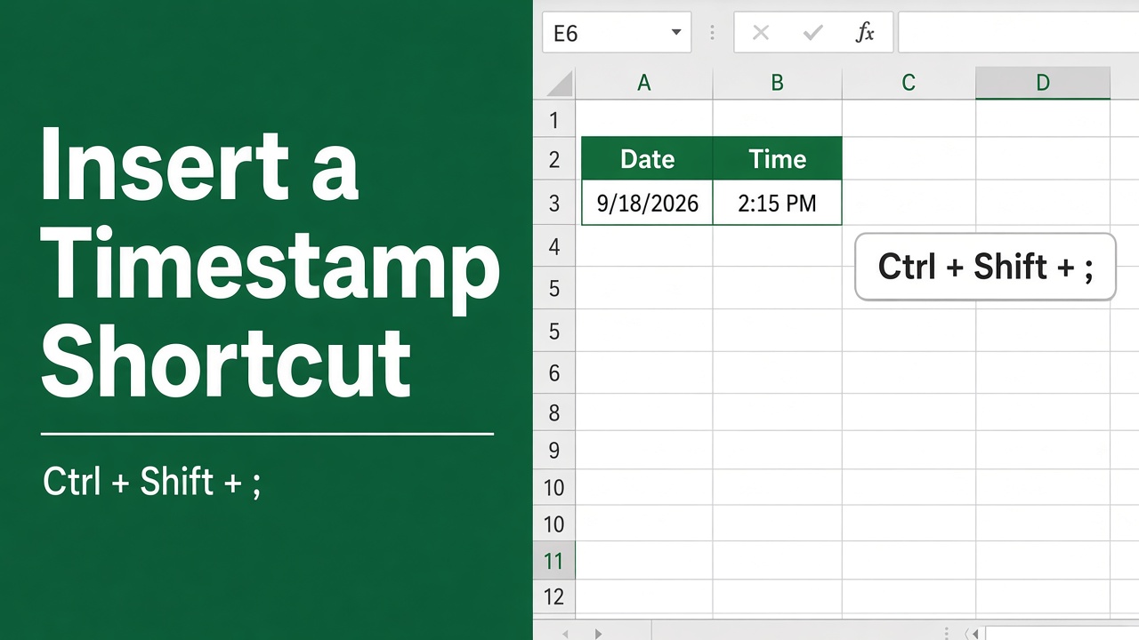 Excel Shortcut to Insert Timestamp: A Quick and Easy Guide featured image