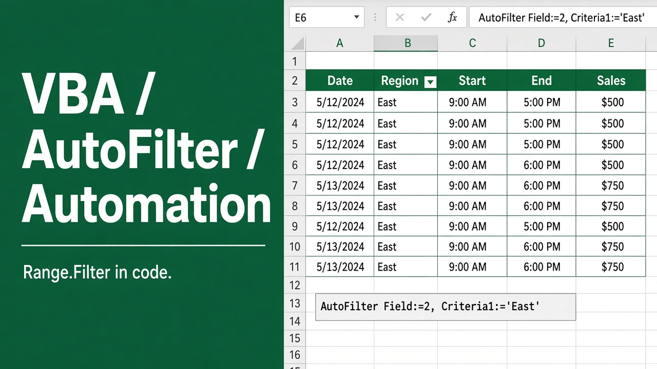 Excel VBA AutoFilter: Automated Data Filtering in Excel featured image