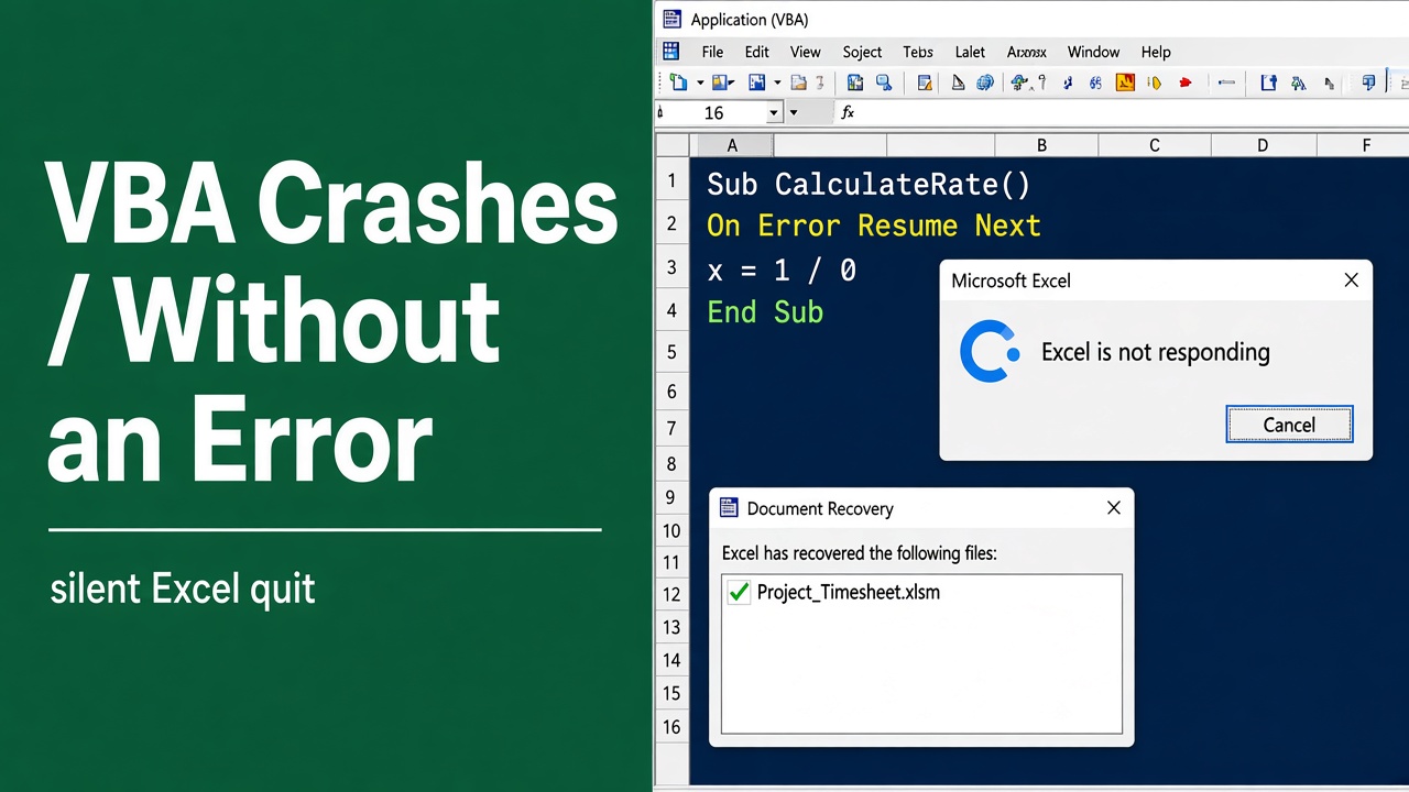 Excel VBA Crashes Without Error? (Here’s the Fix) featured image