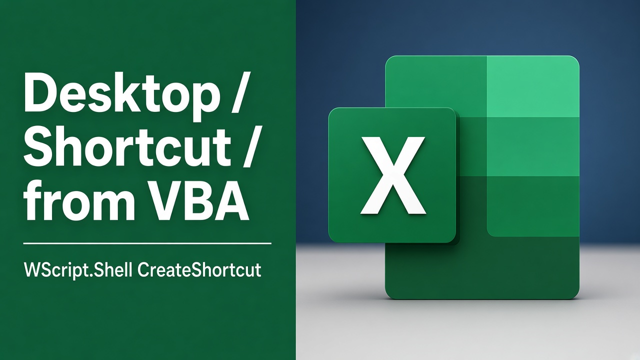 Excel VBA: Automating Desktop Shortcut Creation for Excel Files featured image