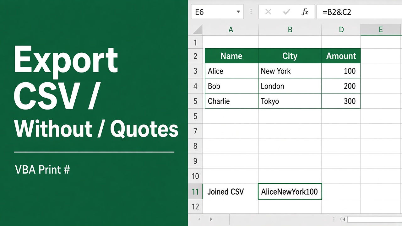 Export CSV Files Without Quotes Using Excel VBA featured image