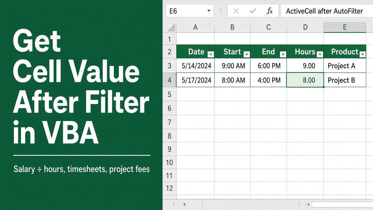 How to Get Cell Value After Filter Using Excel VBA? featured image