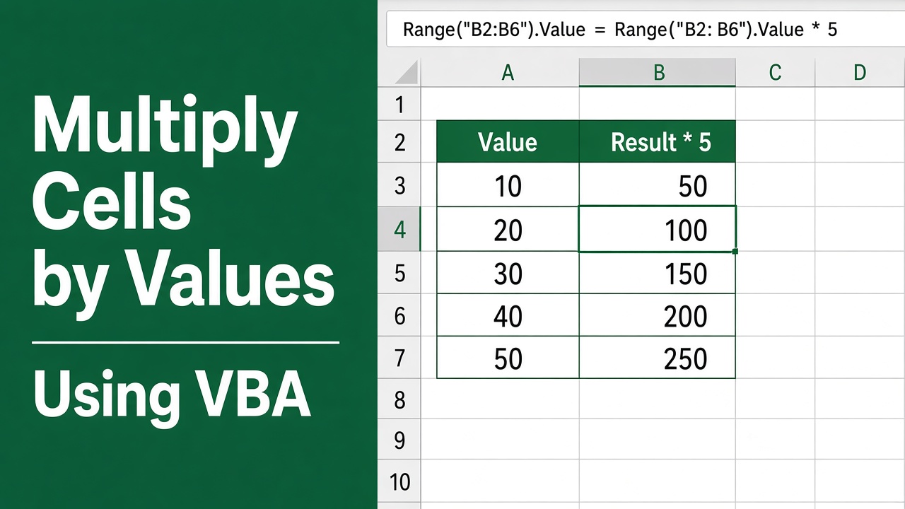 Multiply Cells by Values Using Excel VBA – A Powerful Technique featured image