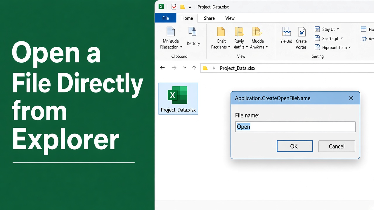 Excel VBA Open File Directly from Explorer featured image