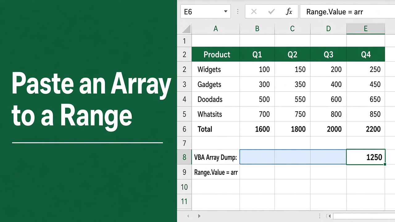 Excel VBA Paste Array to Range – Quick Guide featured image