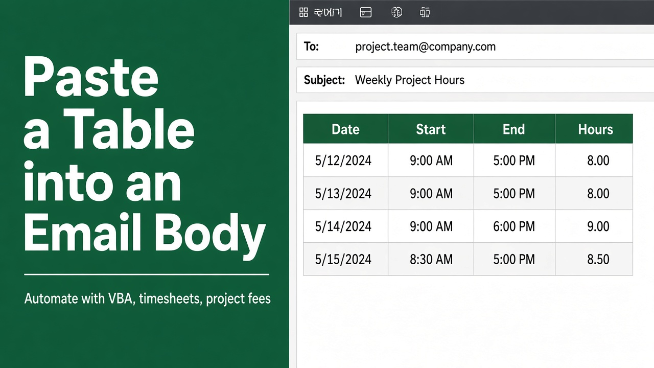 Excel VBA: Paste Table Directly into Email Body featured image