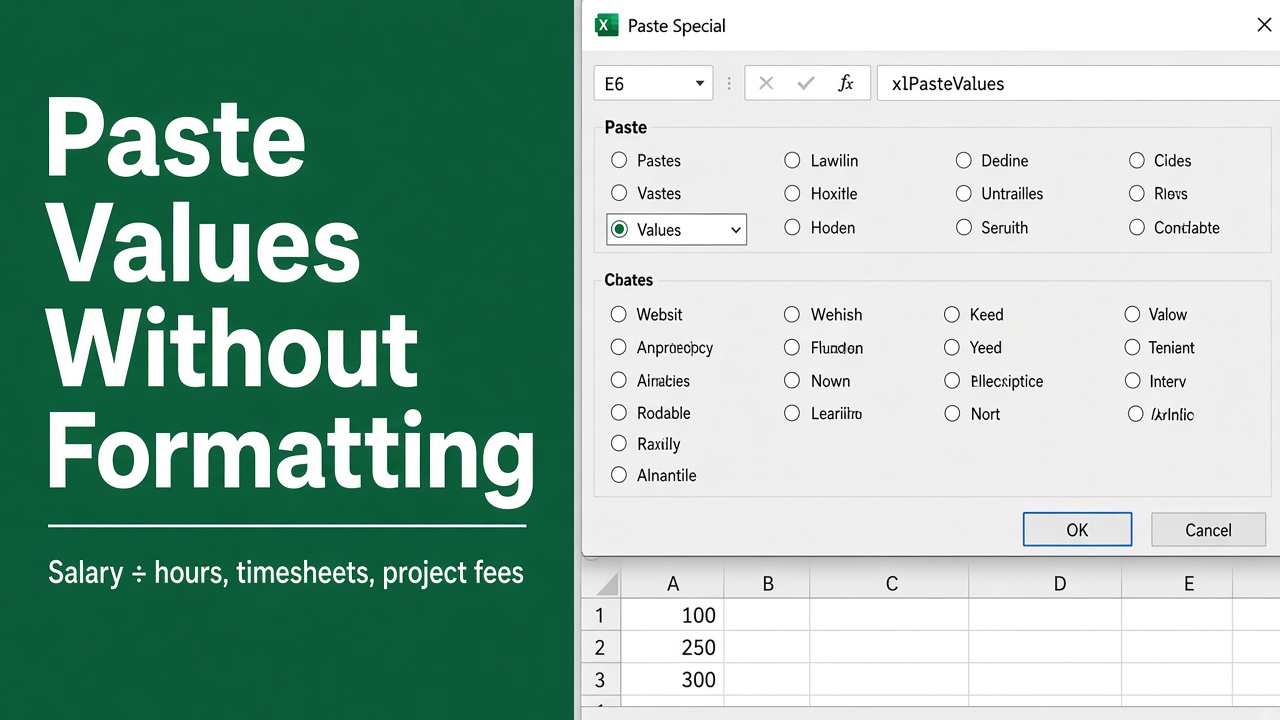 How to Paste Values Without Formatting in Excel Using VBA? featured image