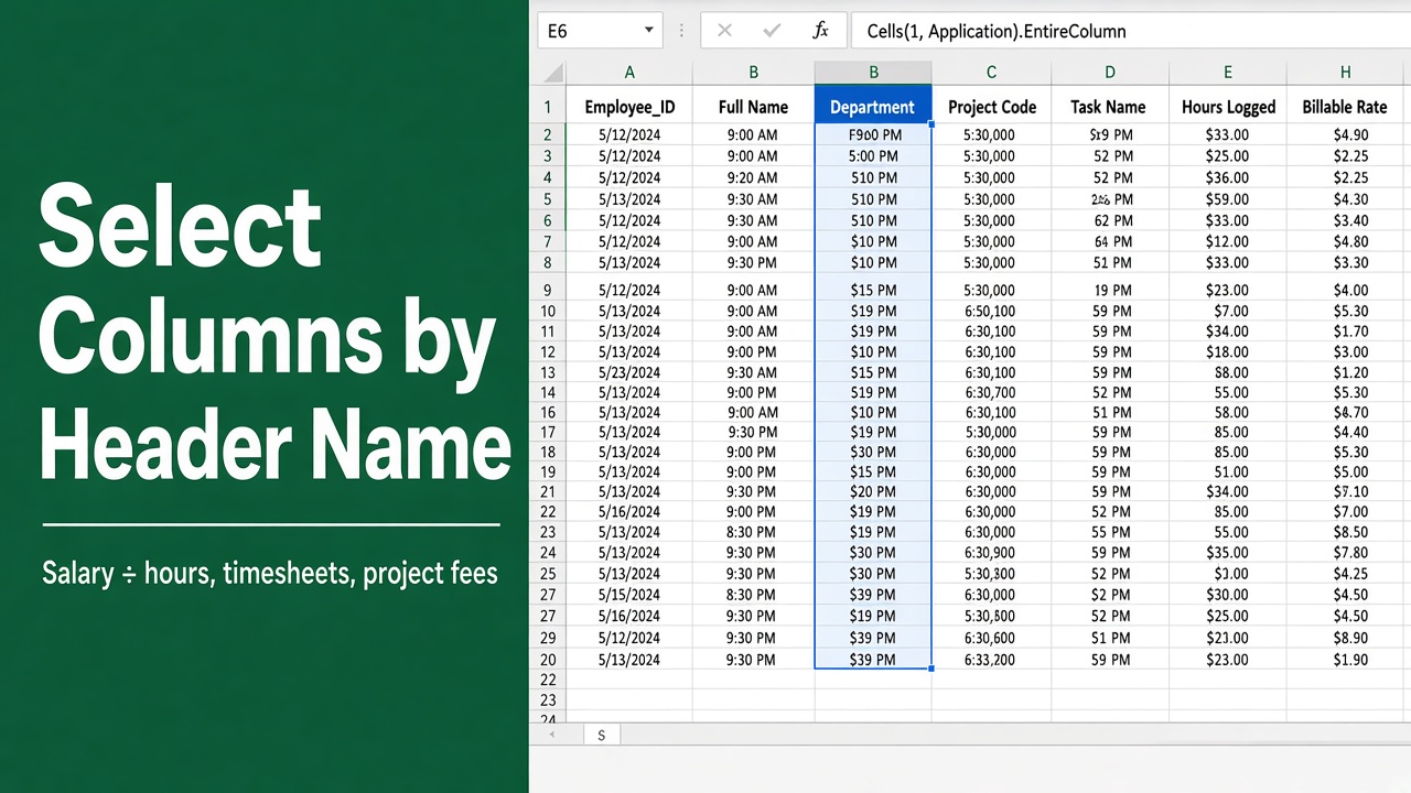 Select Multiple Columns by Header Name in Excel VBA featured image