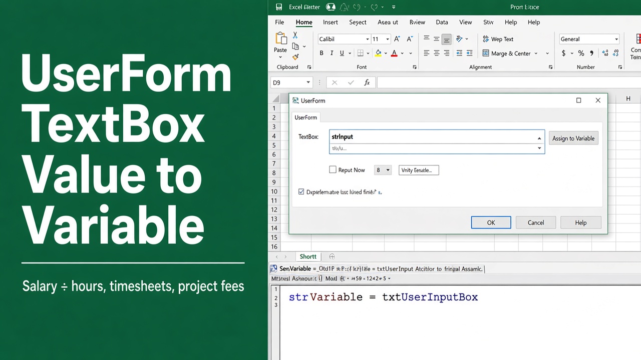 How to Assign an Excel VBA UserForm Textbox Value to a Variable? featured image