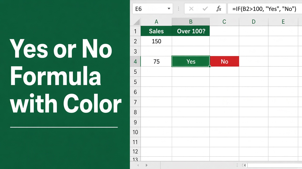 How to Use the Excel Yes or No Formula with Color? featured image