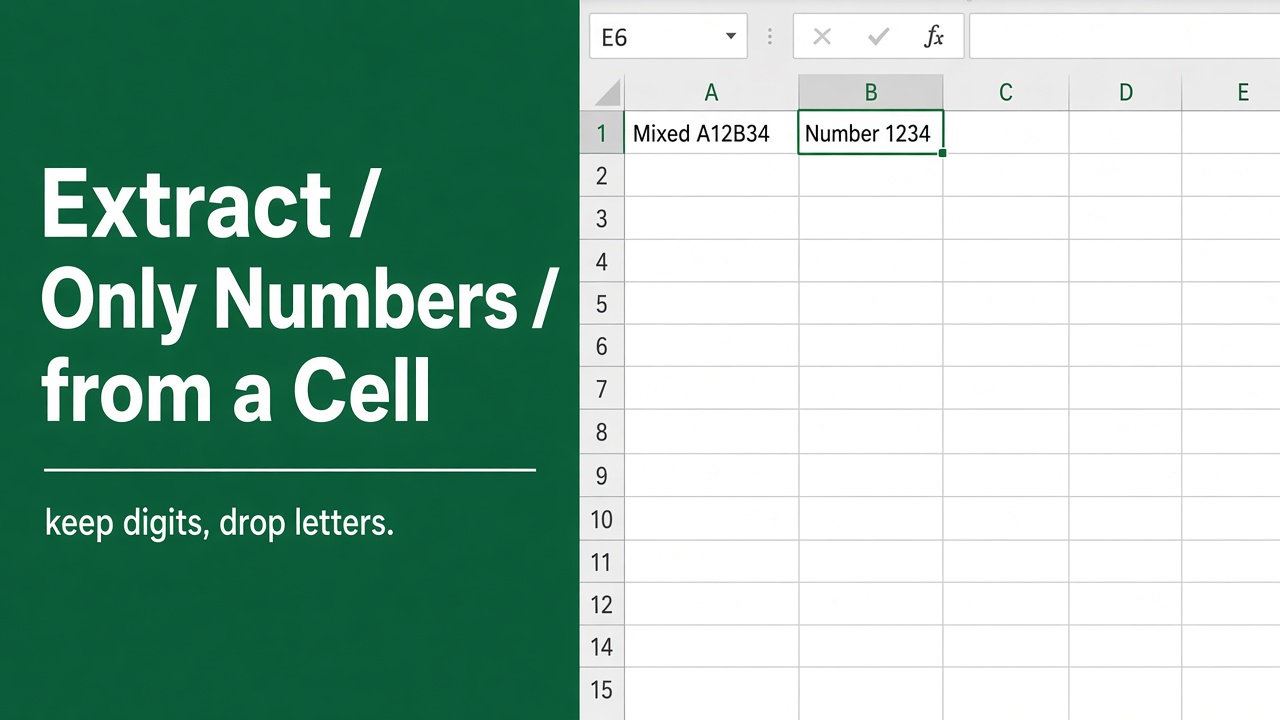 How to Extract Only Numbers from an Excel Cell Using Formulas? featured image
