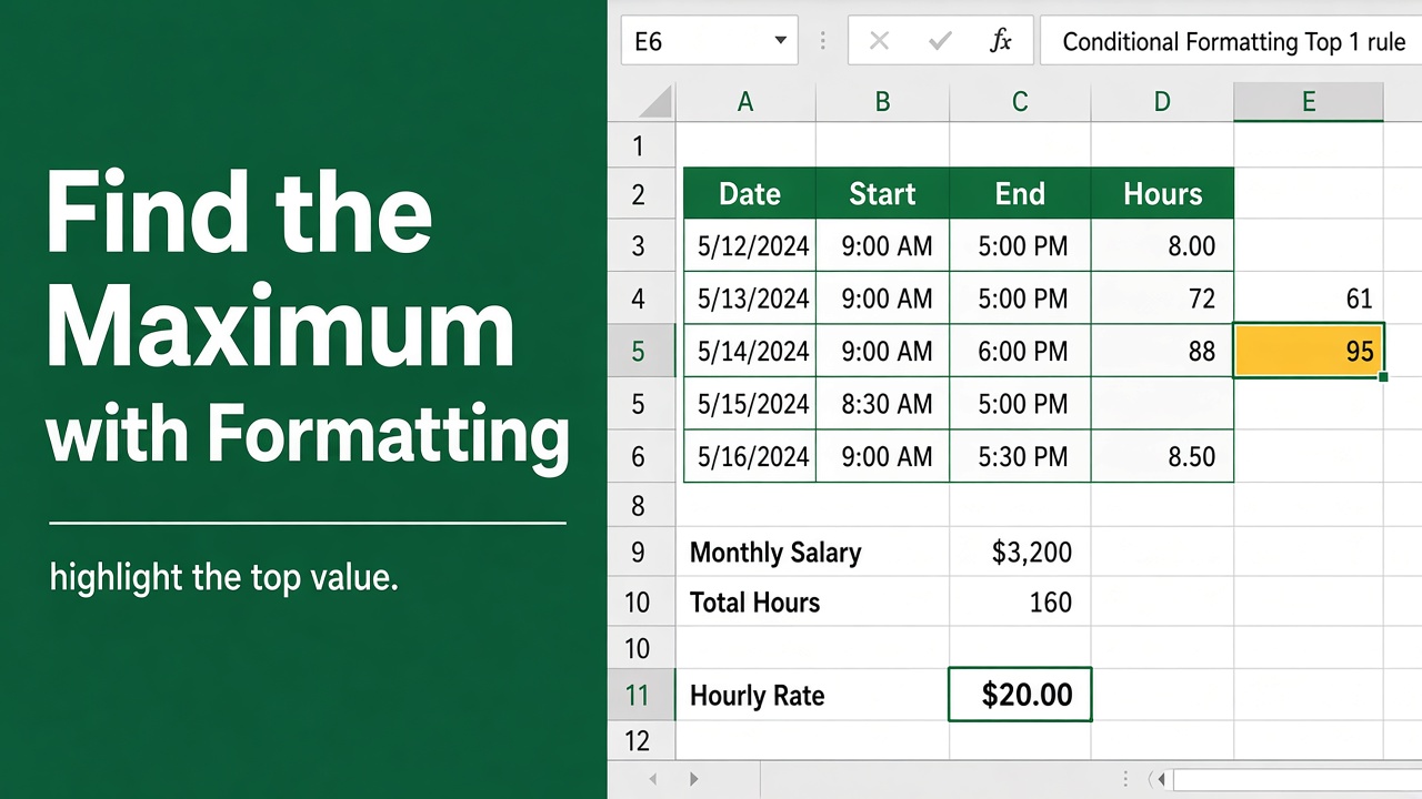 How to Find Maximum Value in Excel with Conditional Formatting? featured image