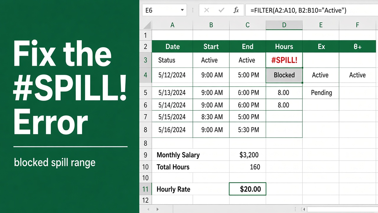 How to fix a #SPILL! error in Excel: A Complete Guide featured image
