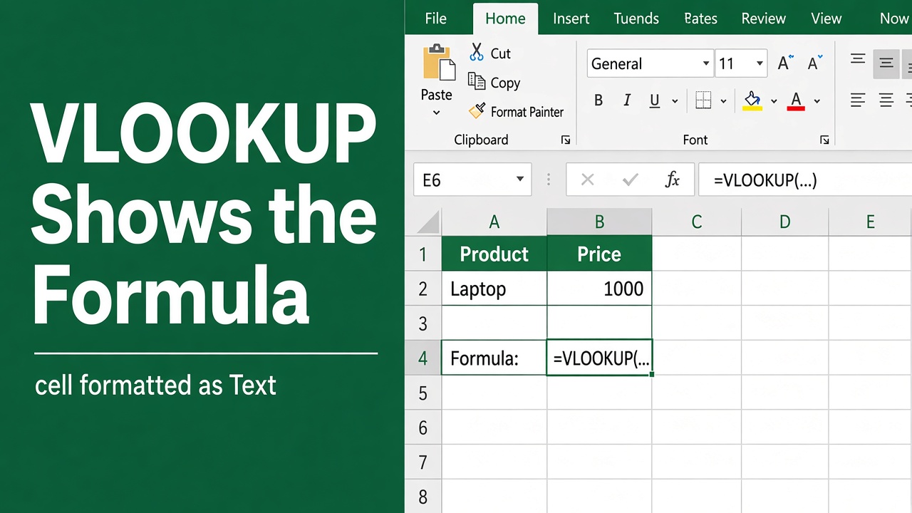 How to Fix VLOOKUP Showing Formula Instead of Result in Excel? featured image