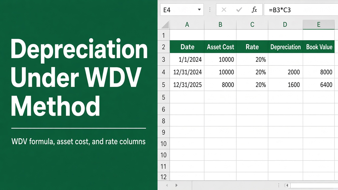 Calculating Depreciation Under WDV Method in Excel: Formula Explained featured image