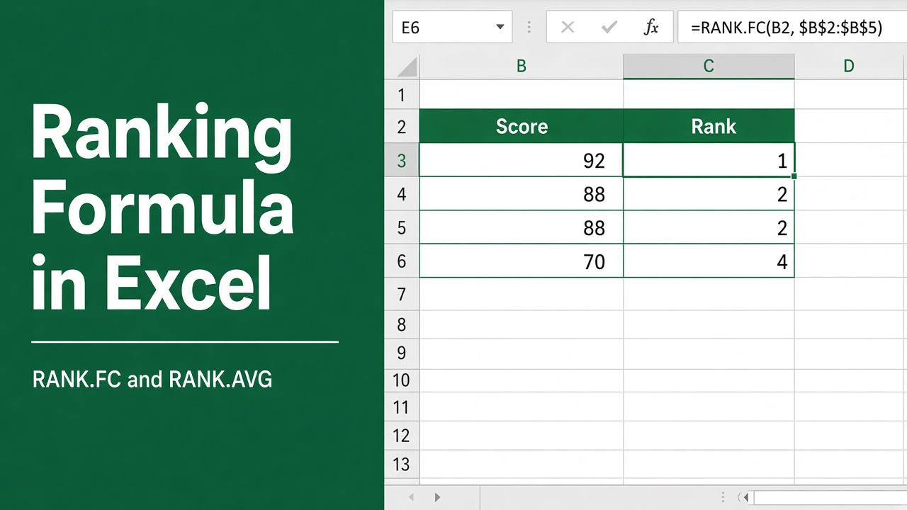 Formula for Ranking in Excel: A Comprehensive Guide featured image
