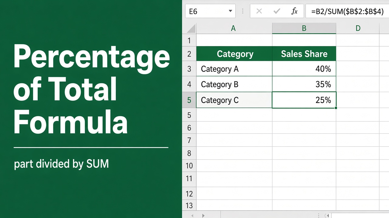 Easy Formula to Calculate Percentage of Total in Excel featured image