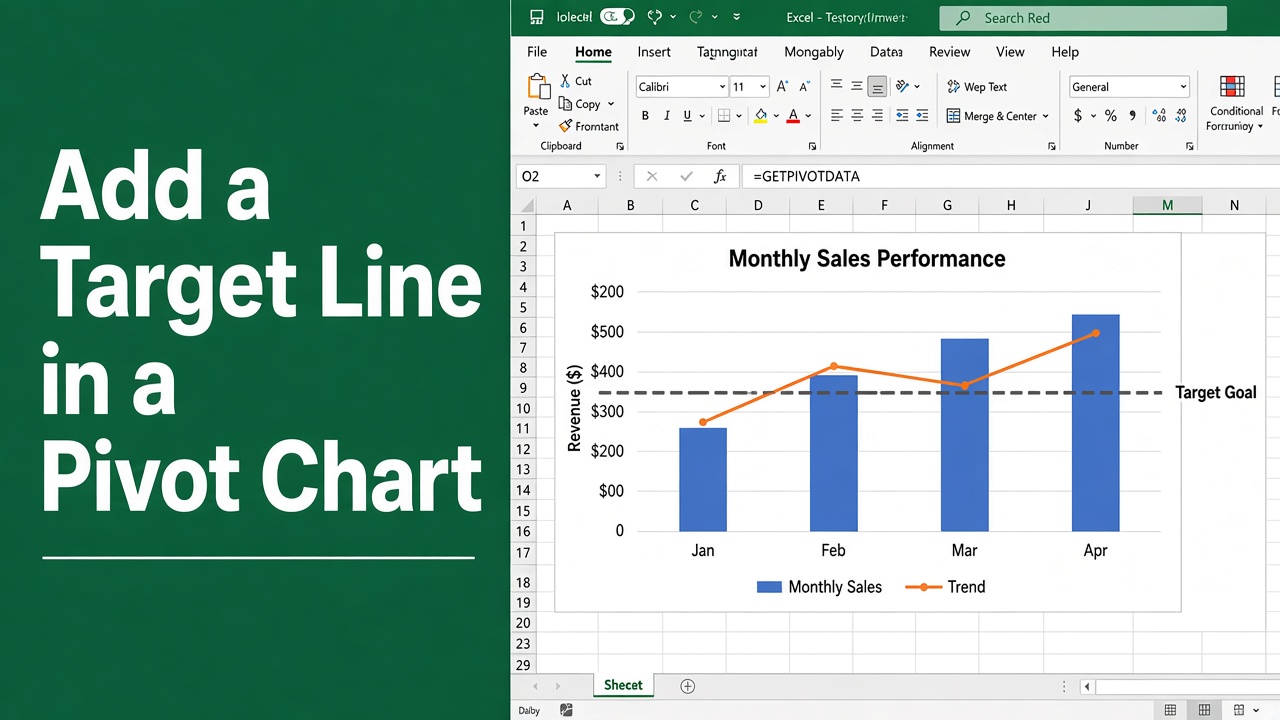 How to Add a Target Line in Excel Pivot Chart: Expert Guide featured image
