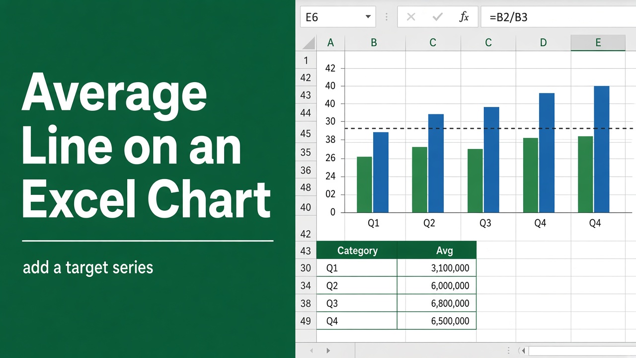 How to Add an Average Line in Excel Chart: Easy Guide featured image