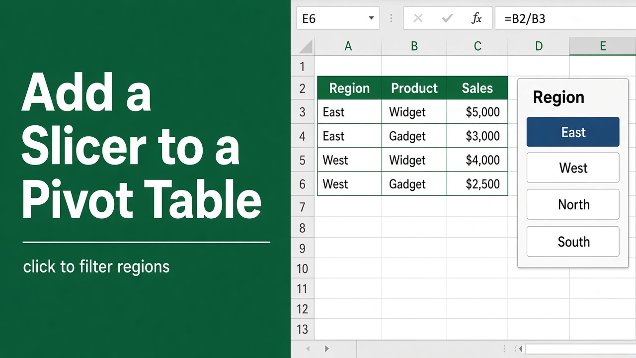 How to Add Slicer in Excel Pivot Table: A Complete Guide featured image