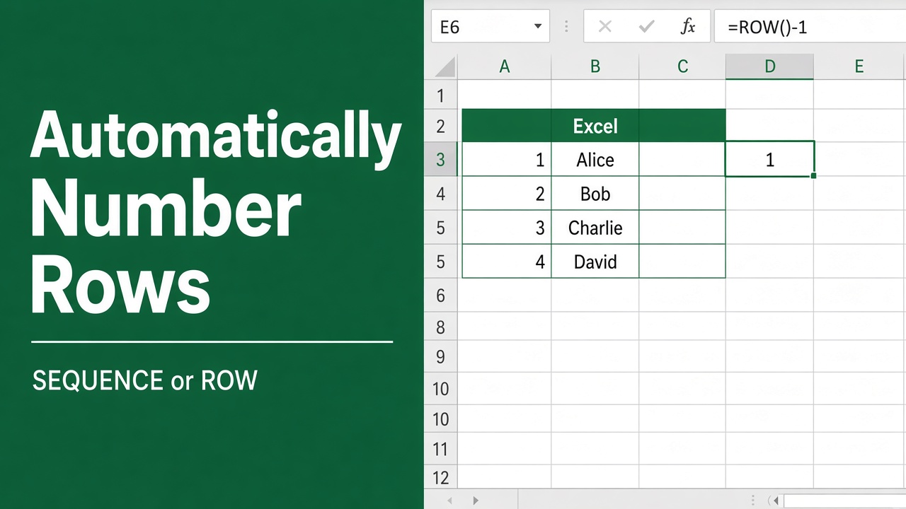 How to Automatically Number Rows in Excel? (7 Easy Methods) featured image