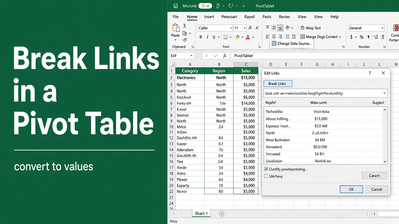3 Easy Ways to Break Links in Excel Pivot Tables featured image