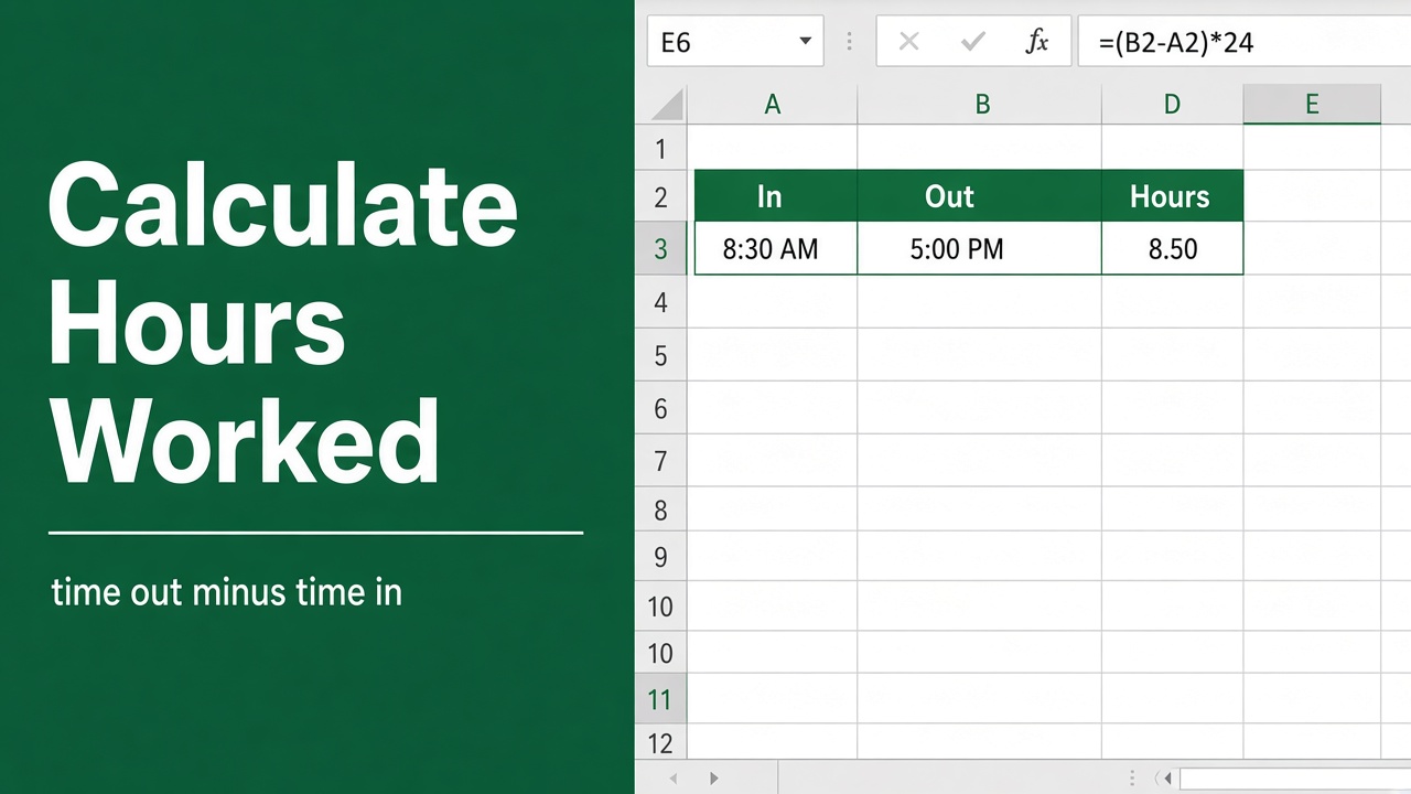 How to Calculate Hours Worked in Excel: Easy Guide featured image
