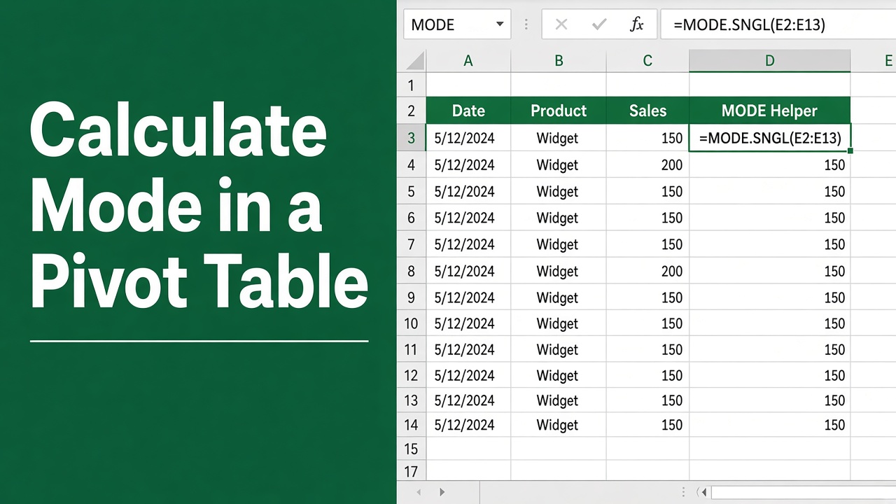 Calculate Mode in Excel Pivot Table: A Simple Guide featured image
