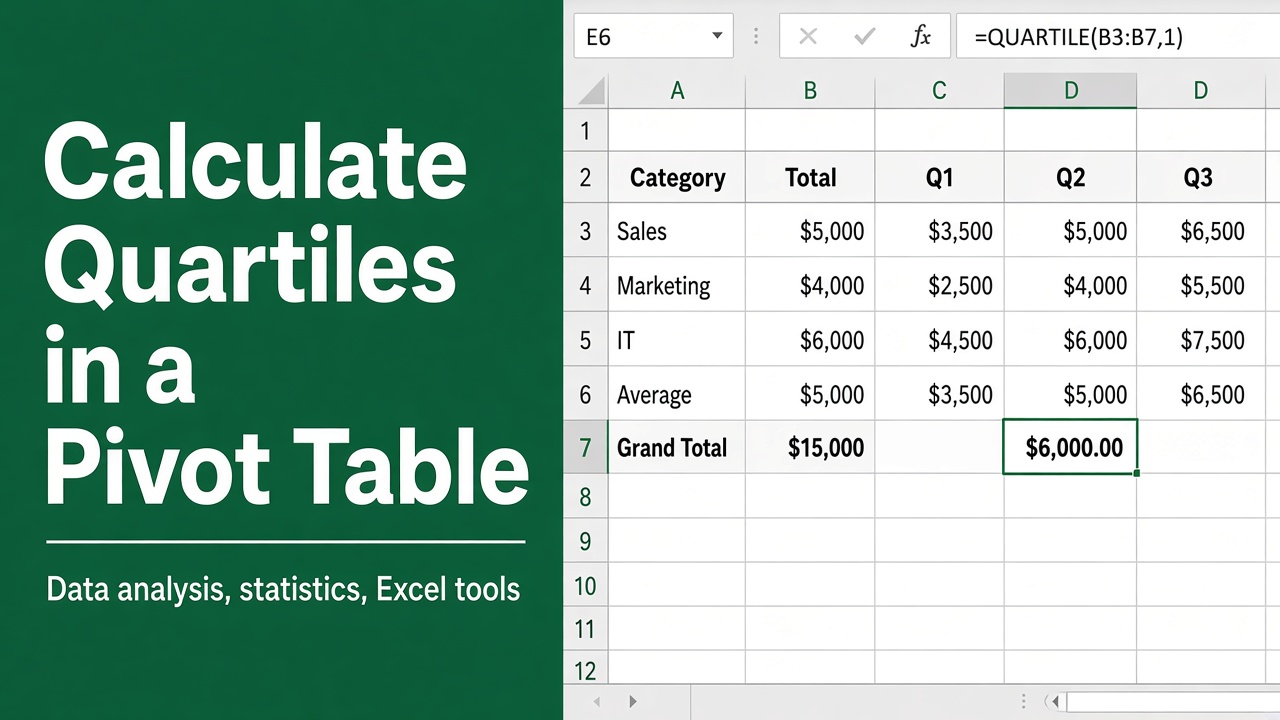 How To Calculate Quartiles In Excel Pivot Table: Easy Guide featured image