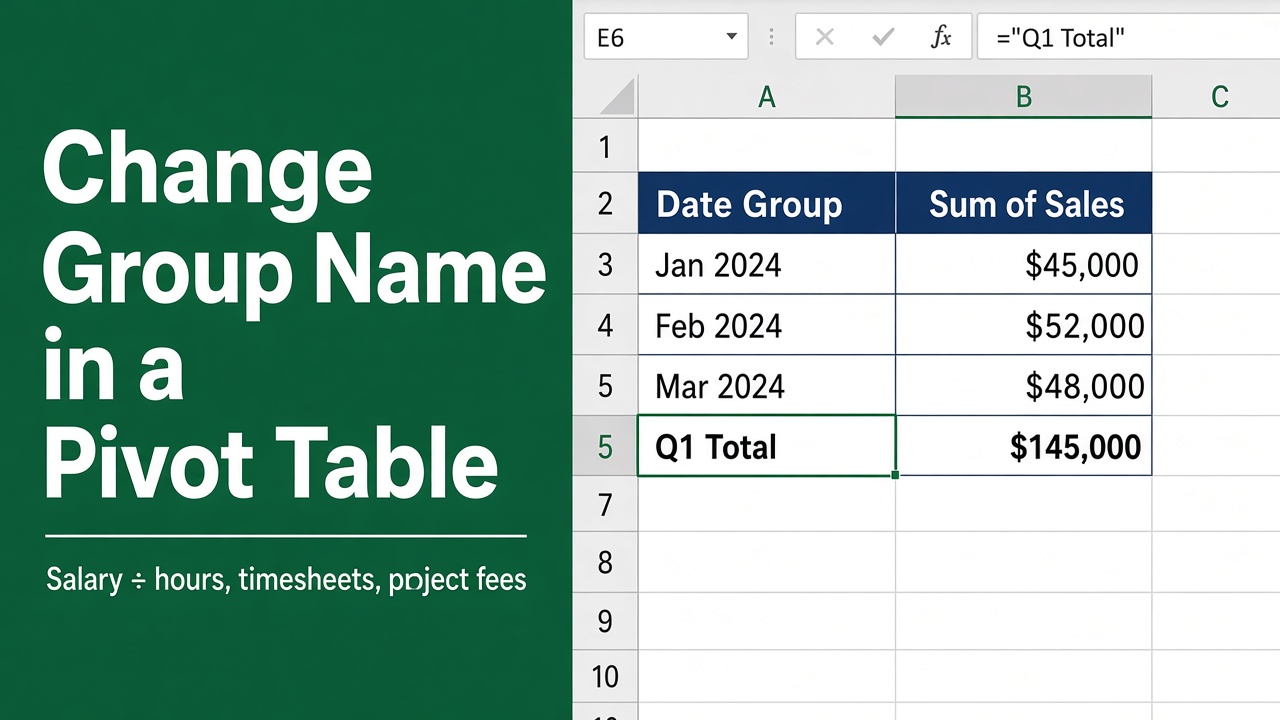 How to Change Group Name in Excel Pivot Table: Easy Guide featured image