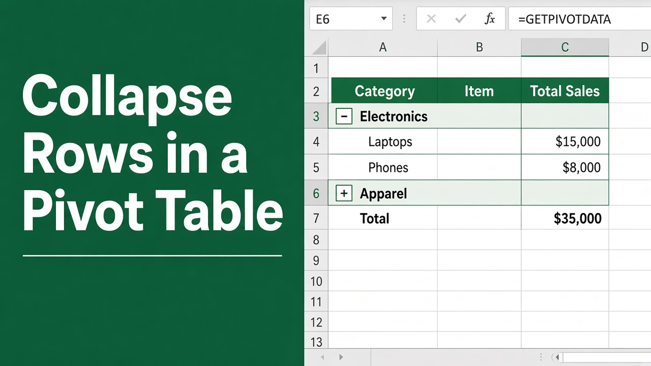 How To Collapse Rows In Excel Pivot Table: Easy Guide featured image