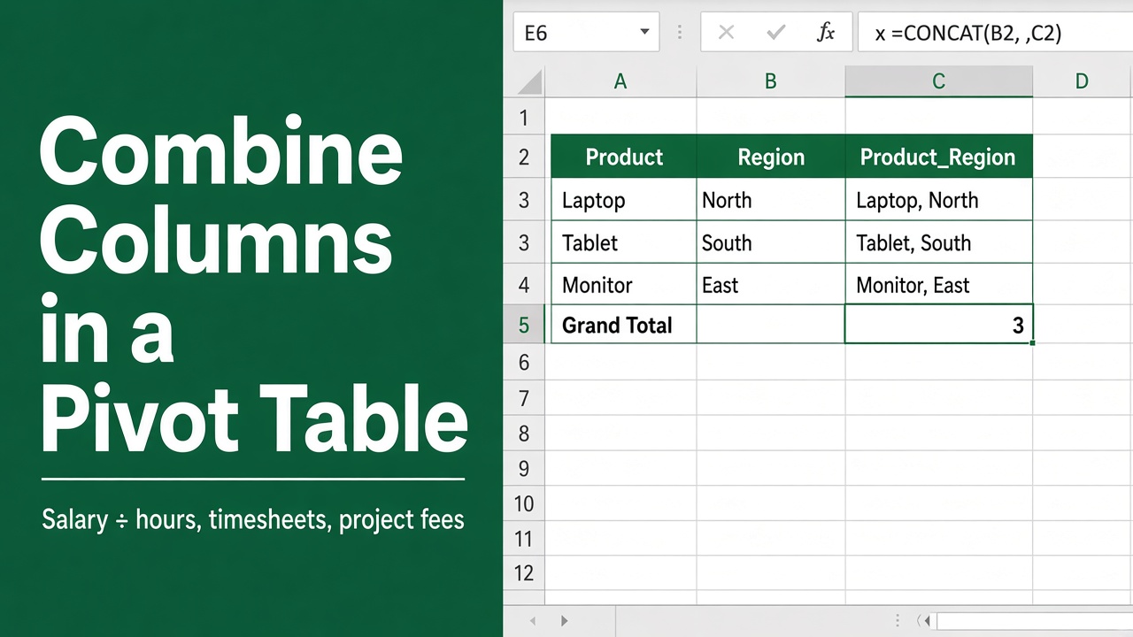 How To Combine Columns In Excel Pivot Table: Easy Guide featured image