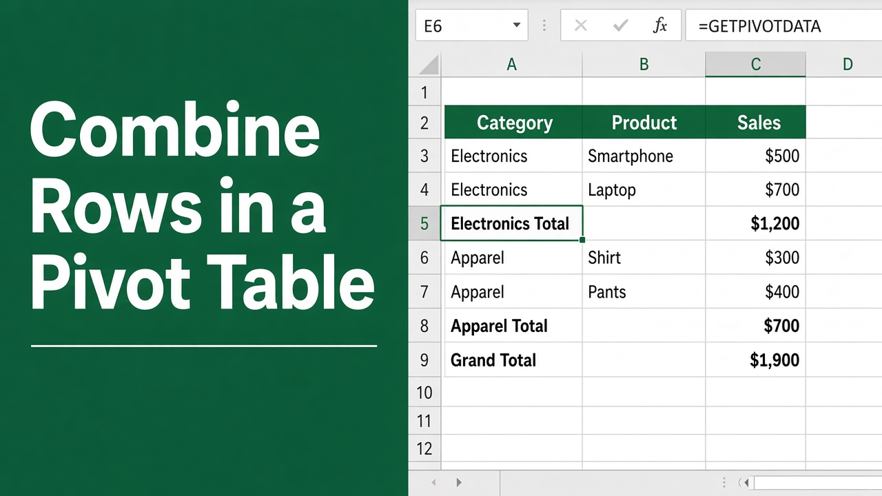 How To Combine Rows In Excel Pivot Table: Easy Guide featured image