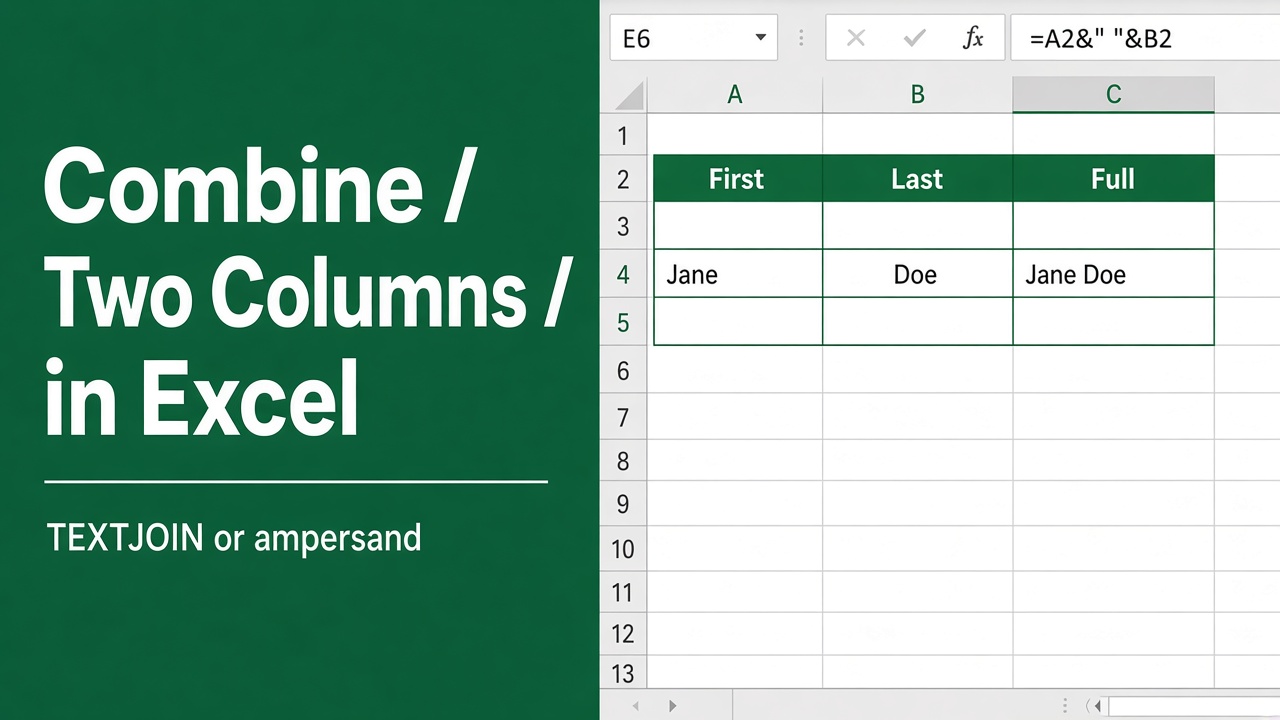 How to Combine Two Columns in Excel? featured image