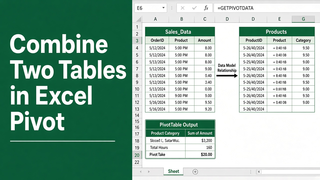 How to Combine Two Tables in Excel Pivot? (3 Easy Methods) featured image