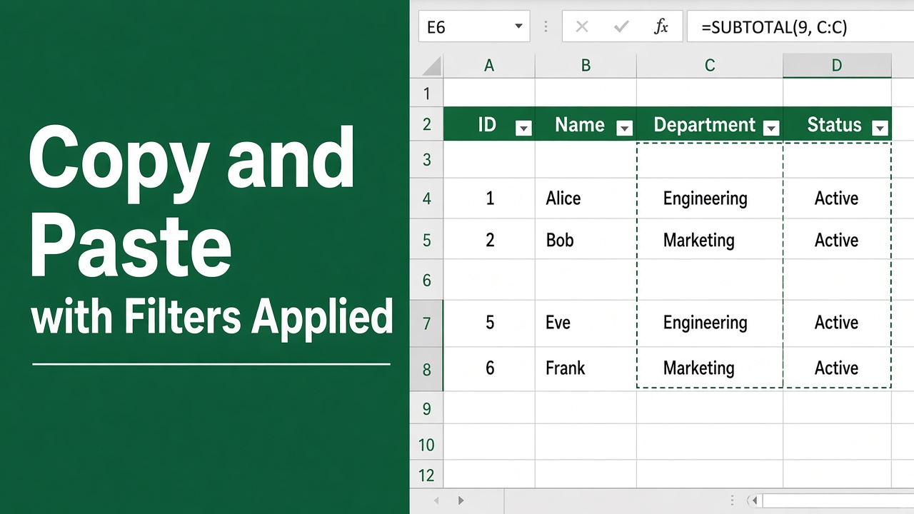 Copy and Paste in Excel with Filters Applied Using This Shortcut featured image