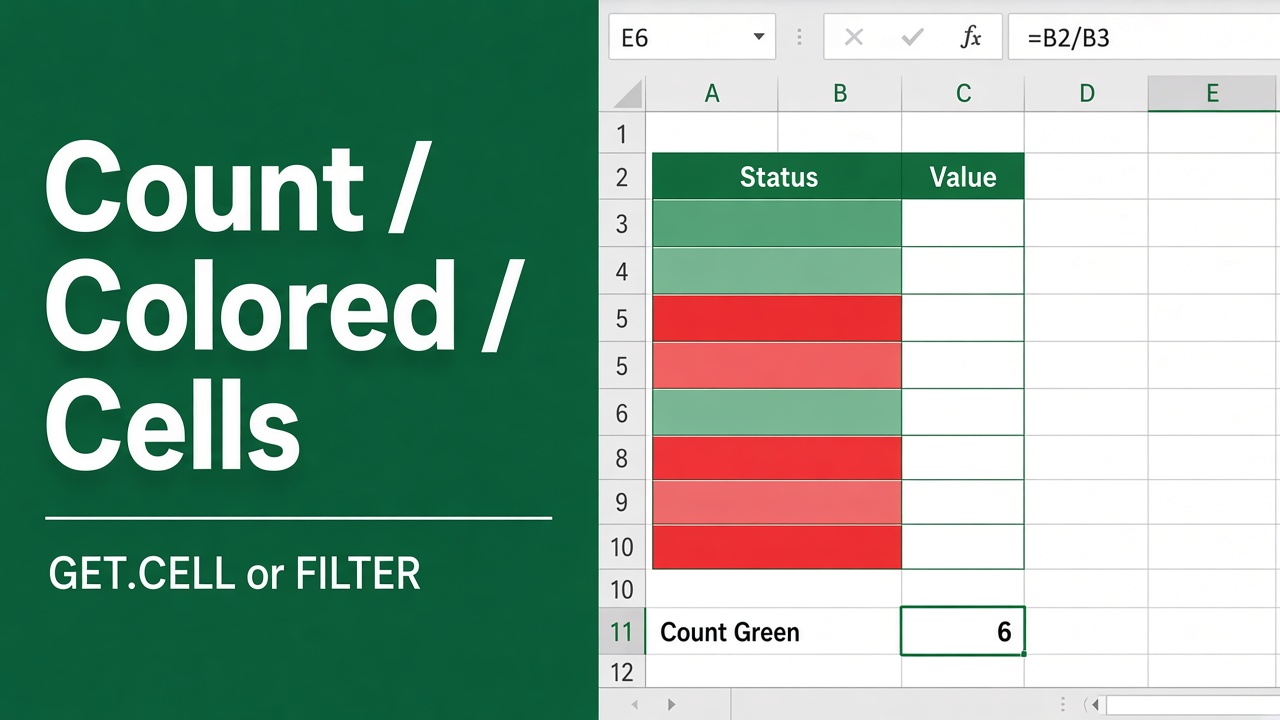 4 Easy Ways to Count Colored Cells in Excel featured image