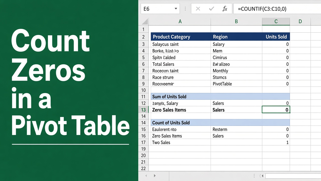 How to Count Zeros in Excel Pivot Table Easily? featured image