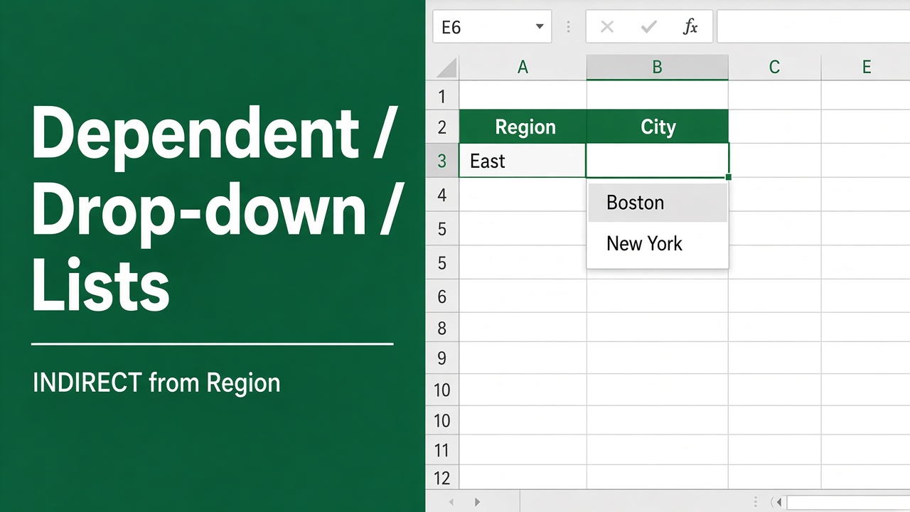 How to Create a Dependent Drop Down List in Excel? featured image
