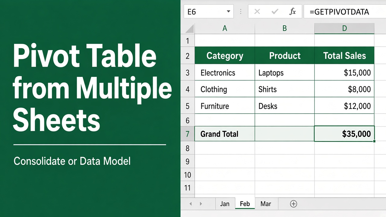 How to Create an Excel Pivot Table from Multiple Sheets? featured image