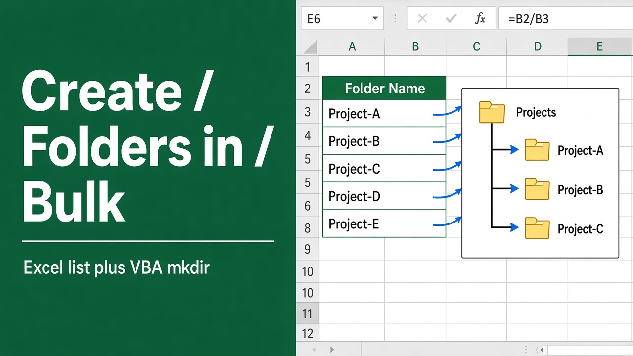 How to Create Folders in Bulk from Excel List? (4 Easy Methods) featured image