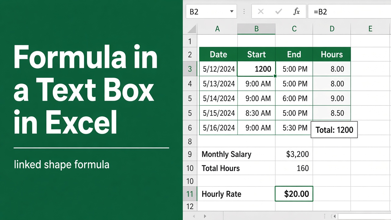 How to Create Formula in Text Box in Microsoft Excel? featured image