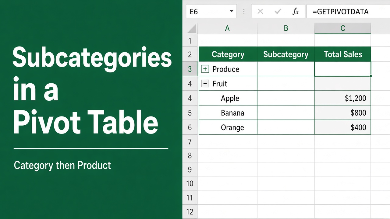 How to Create Subcategories in Excel Pivot Table: Easy Guide featured image