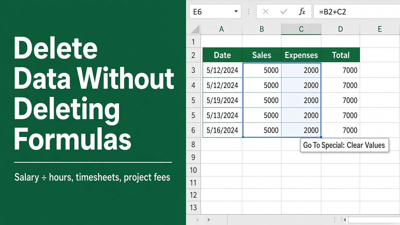 How to Delete Data in Excel Without Deleting Formulas? featured image