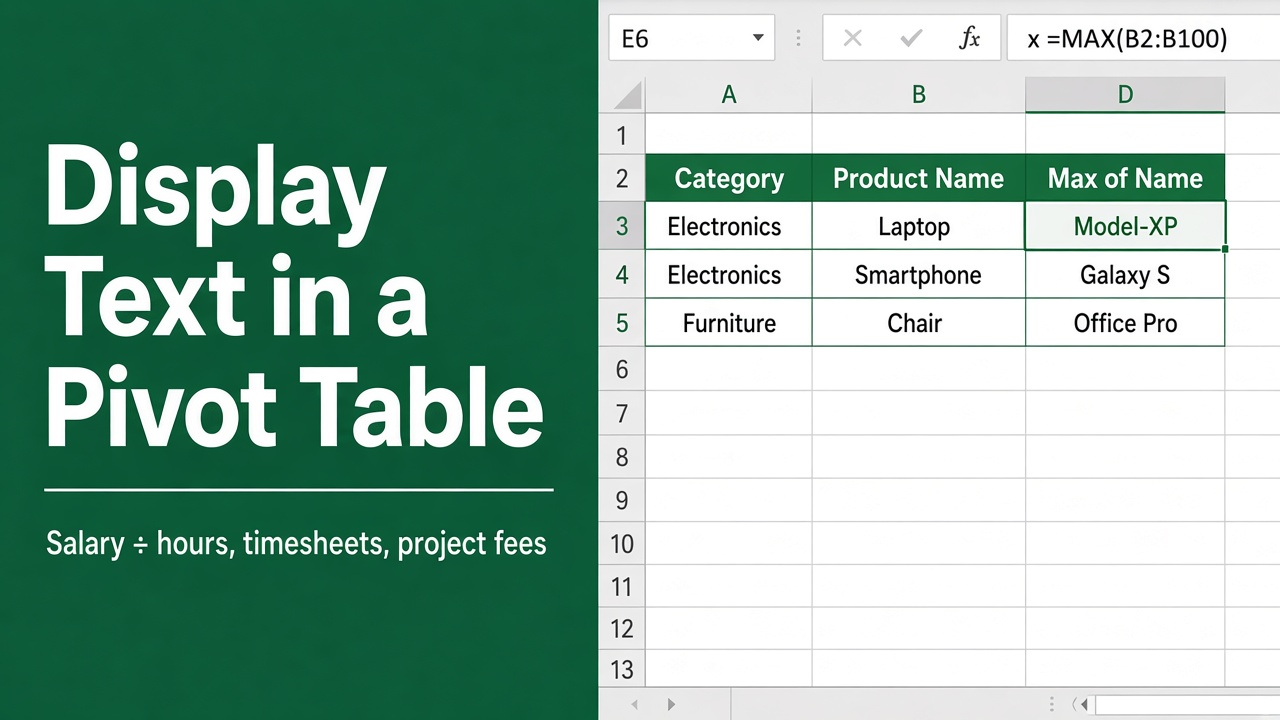 How to Display Text in Excel Pivot Table – Tips & Tricks featured image